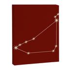 Capricorn Zodiac Star Constellation Line Art Ruby Red Canvas Print Gallery Image 8