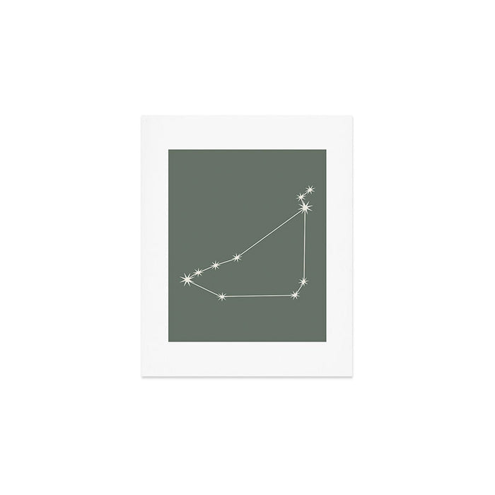 Capricorn Zodiac Star Constellation Line Art Sage Art Print Gallery Image 1