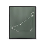 Capricorn Zodiac Star Constellation Line Art Sage Framed Canvas Print Gallery Image 8
