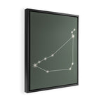 Capricorn Zodiac Star Constellation Line Art Sage Framed Canvas Print Gallery Image 2
