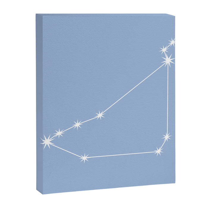 Capricorn Zodiac Star Constellation Line Art Sky Blue Canvas Print Gallery Image 1
