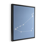 Capricorn Zodiac Star Constellation Line Art Sky Blue Framed Canvas Print Gallery Image 2