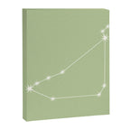 Capricorn Zodiac Star Constellation Line Art Soft Green Canvas Print Gallery Image 8