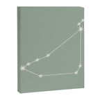 Capricorn Zodiac Star Constellation Line Art Soft Sage Canvas Print Gallery Image 8