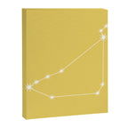 Capricorn Zodiac Star Constellation Line Art Soft Yellow Canvas Print Gallery Image 8