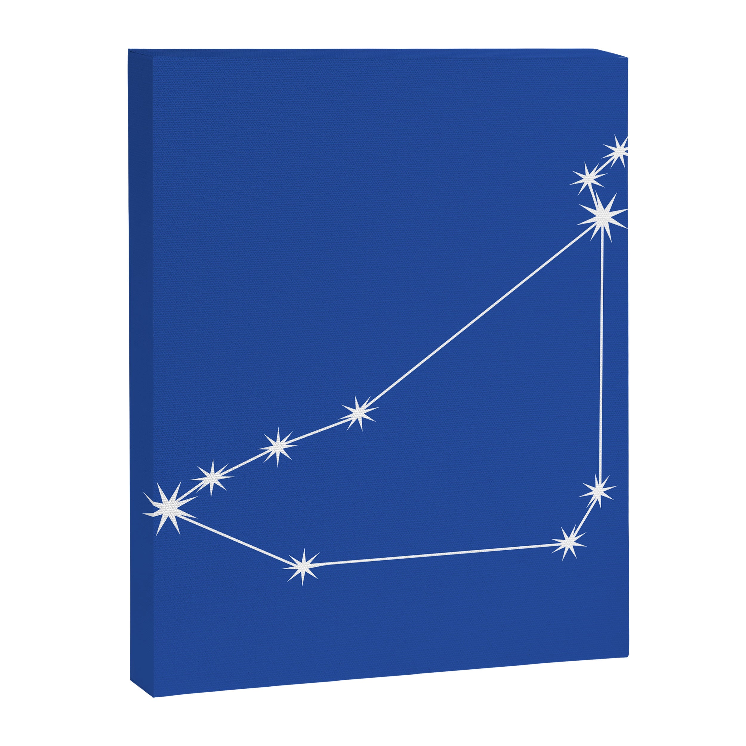 Capricorn Zodiac Star Constellation Line Art Vibrant Blue Canvas Print Gallery Image 8