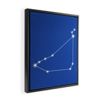 Capricorn Zodiac Star Constellation Line Art Vibrant Blue Framed Canvas Print Gallery Image 2