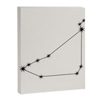 Capricorn Zodiac Star Constellation Line Art White Canvas Print Gallery Image 8