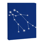 Gemini Zodiac Star Constellation Line Art Dark Blue Canvas Print Gallery Image 8