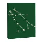 Gemini Zodiac Star Constellation Line Art Green Canvas Print Gallery Image 8