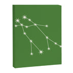 Gemini Zodiac Star Constellation Line Art Kelly Green Canvas Print Gallery Image 8