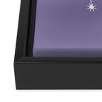Gemini Zodiac Star Constellation Line Art Lavender Purple Framed Canvas Print Gallery Image 3