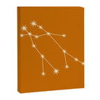 Gemini Zodiac Star Constellation Line Art Orange Canvas Print Gallery Image 8