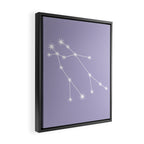Gemini Zodiac Star Constellation Line Art Pastel Lavender Framed Canvas Print Gallery Image 2