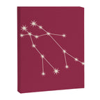 Gemini Zodiac Star Constellation Line Art Pink Canvas Print Gallery Image 8