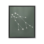 Gemini Zodiac Star Constellation Line Art Sage Framed Canvas Print Gallery Image 8