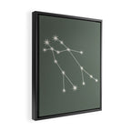 Gemini Zodiac Star Constellation Line Art Sage Framed Canvas Print Gallery Image 2