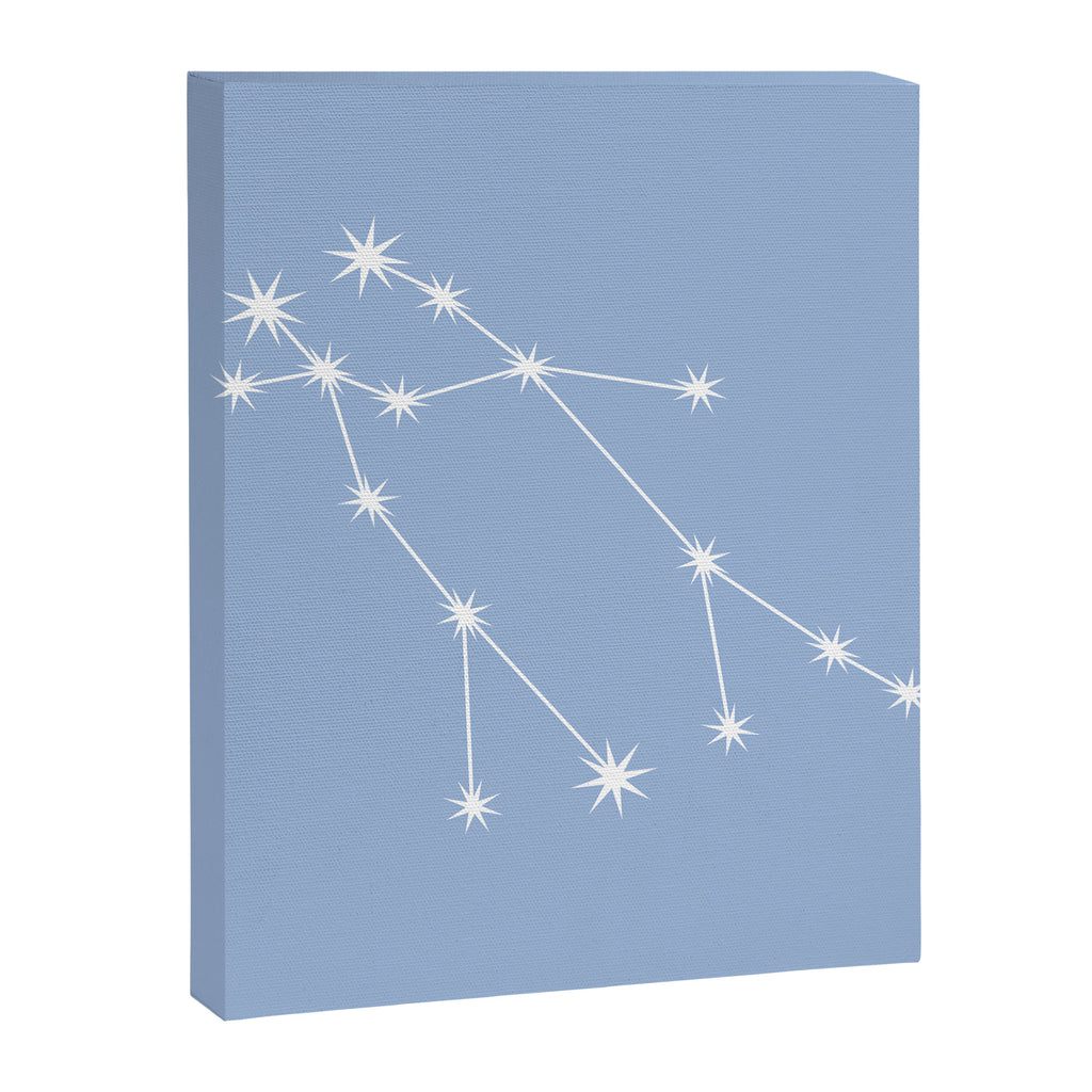 Gemini Zodiac Star Constellation Line Art Sky Blue Canvas Print Gallery Image 8