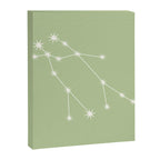 Gemini Zodiac Star Constellation Line Art Soft Green Canvas Print Gallery Image 8