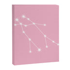 Gemini Zodiac Star Constellation Line Art Soft Pink Canvas Print Gallery Image 8