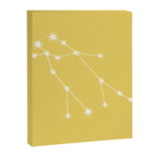 Gemini Zodiac Star Constellation Line Art Soft Yellow Canvas Print Gallery Image 8