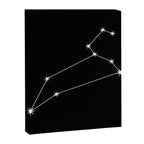 Leo Zodiac Star Constellation Line Art Black Canvas Print Gallery Image 8