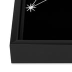 Leo Zodiac Star Constellation Line Art Black Framed Canvas Print Gallery Image 3