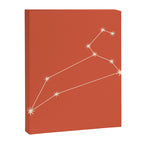 Leo Zodiac Star Constellation Line Art Coral Red Canvas Print Gallery Image 8