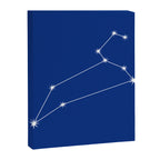 Leo Zodiac Star Constellation Line Art Dark Blue Canvas Print Gallery Image 8