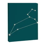 Leo Zodiac Star Constellation Line Art Deep Teal Canvas Print Gallery Image 8
