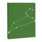 Leo Zodiac Star Constellation Line Art Kelly Green Canvas Print Gallery Image 8