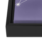 Leo Zodiac Star Constellation Line Art Lavender Purple Framed Canvas Print Gallery Image 3