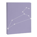 Leo Zodiac Star Constellation Line Art Pastel Lavender Canvas Print Gallery Image 8