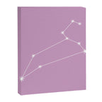 Leo Zodiac Star Constellation Line Art Pastel Lilac Canvas Print Gallery Image 8