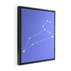 Leo Zodiac Star Constellation Line Art Pastel Purple Framed Canvas Print Gallery Image 2