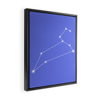 Leo Zodiac Star Constellation Line Art Periwinkle Purple Framed Canvas Print Gallery Image 2