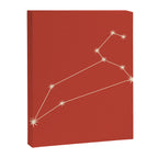 Leo Zodiac Star Constellation Line Art Red Canvas Print Gallery Image 8