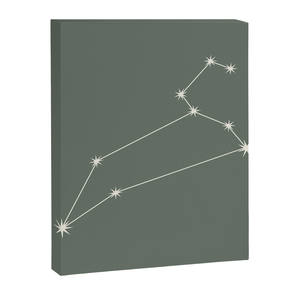 Leo Zodiac Star Constellation Line Art Sage Canvas Print Gallery Image 8