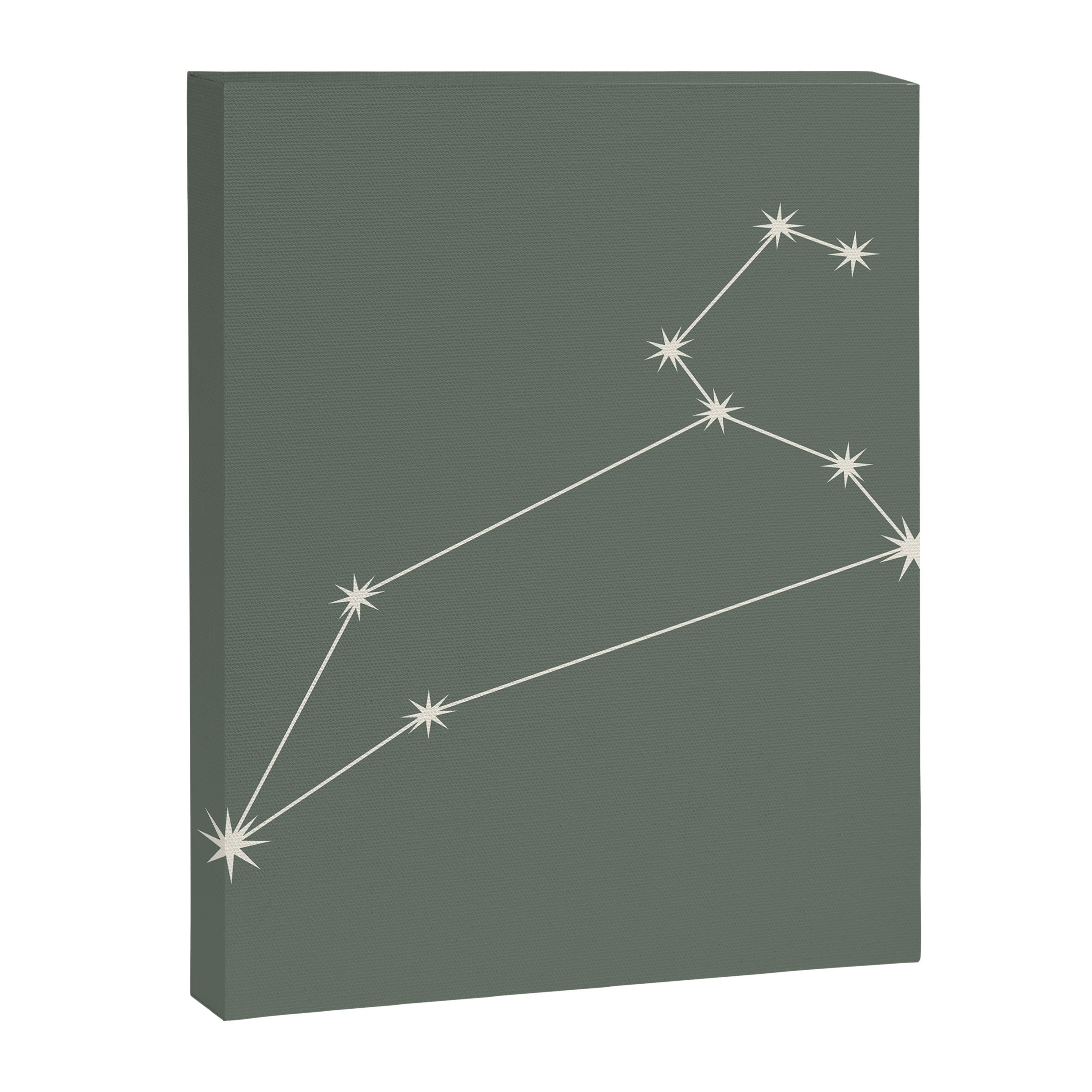 Leo Zodiac Star Constellation Line Art Sage Canvas Print Gallery Image 8