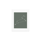 Leo Zodiac Star Constellation Line Art Sage Art Print Gallery Image 1