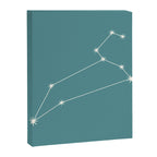 Leo Zodiac Star Constellation Line Art Teal Canvas Print Gallery Image 8
