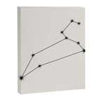 Leo Zodiac Star Constellation Line Art White Canvas Print Gallery Image 8