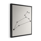 Leo Zodiac Star Constellation Line Art White Framed Canvas Print Gallery Image 2