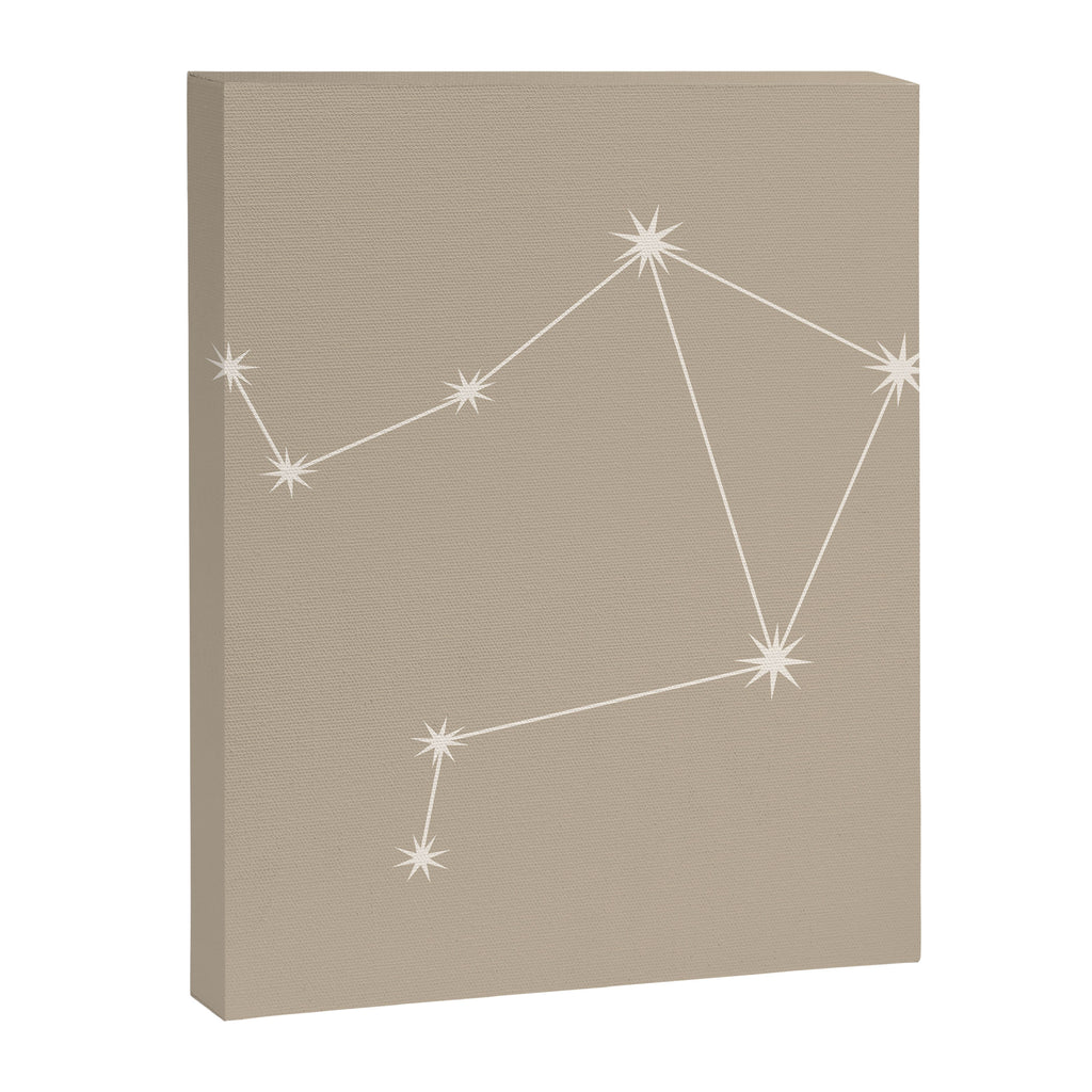 Libra Zodiac Star Constellation Line Art Beige Canvas Print Gallery Image 8