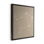 Libra Zodiac Star Constellation Line Art Beige Framed Canvas Print Gallery Image 2