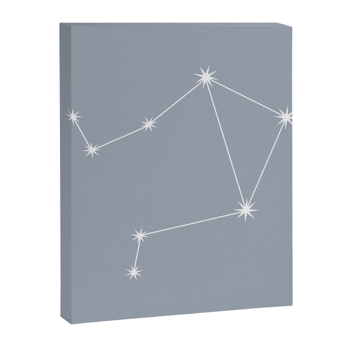 Libra Zodiac Star Constellation Line Art Blue Grey Canvas Print Gallery Image 1