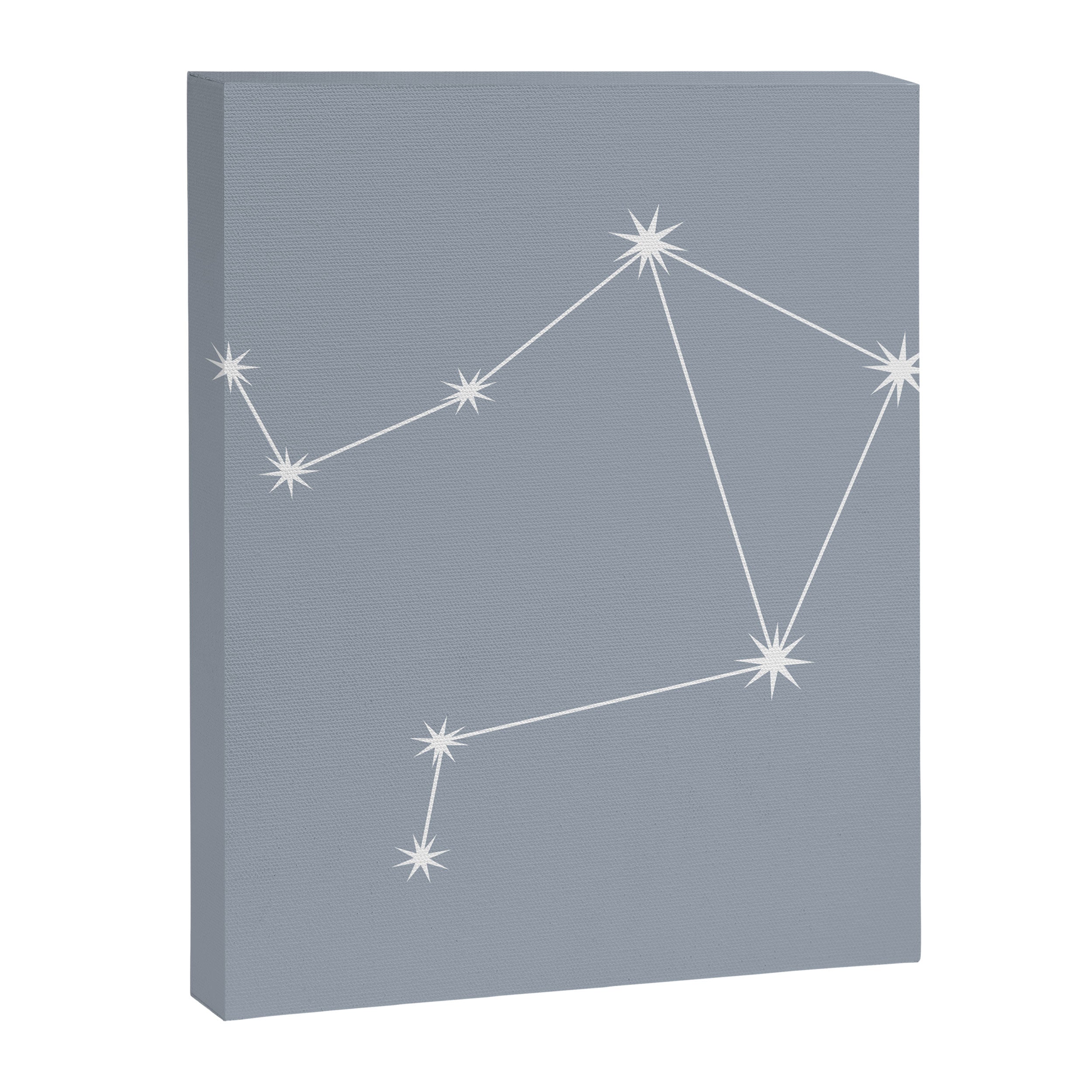 Libra Zodiac Star Constellation Line Art Blue Grey Canvas Print Gallery Image 8