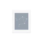 Libra Zodiac Star Constellation Line Art Blue Grey Art Print Gallery Image 1