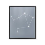 Libra Zodiac Star Constellation Line Art Blue Grey Framed Canvas Print Gallery Image 8