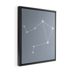Libra Zodiac Star Constellation Line Art Blue Grey Framed Canvas Print Gallery Image 2